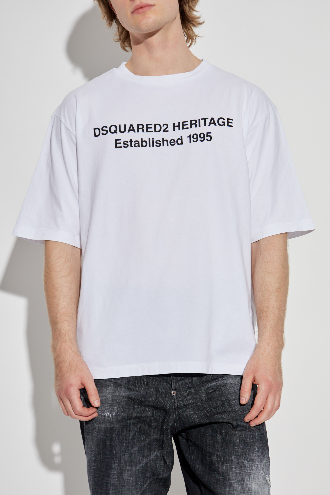 Dsquared2 クルロコフリントTシャツ S71GD1467S23009 900 ディースクエアード スーパーコピー Tシャツ くま 熊 ロゴ